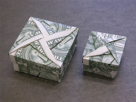 bill origami|origami box for dollar bills.